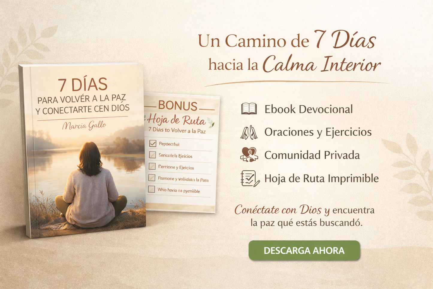 7 días para volver a la paz y conectarte con Dios Ebook devocional para mujeres que desean calma interior